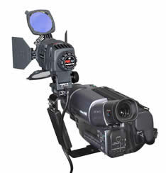 A short Accessory/Extender Arm with two accessory shoes is available that allows the Paglight C6 and a microphone to be mounted to the camcorder.